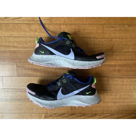 EUC Nike Pegasus Trail 3 Black Light Marine Running Sneakers Womens 11 NO insole main image 12